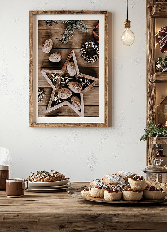 Walnuts in a Wooden Star II Poster