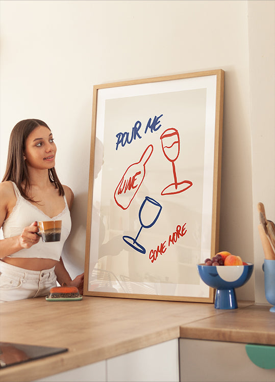 Sips and Scribbles Poster