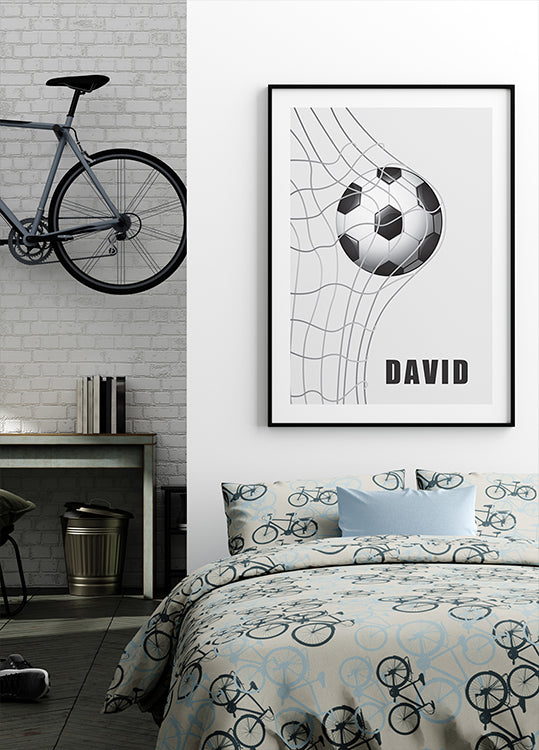 Football, Personalized Name Print Poster