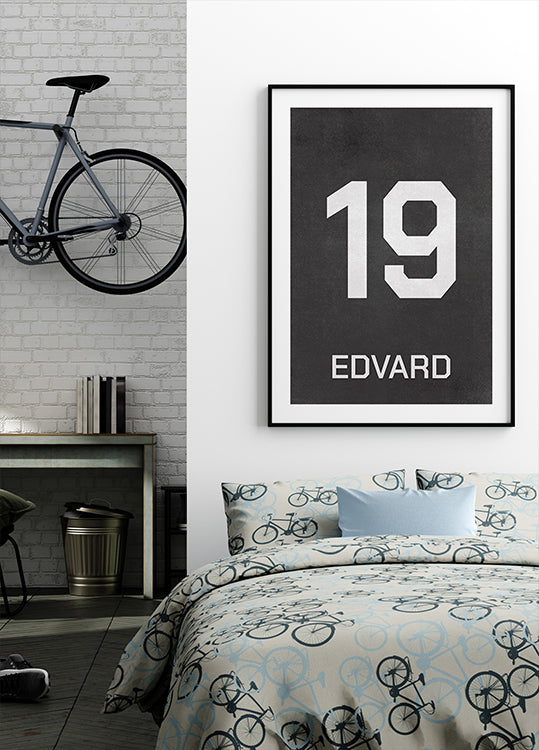 Football Number Poster