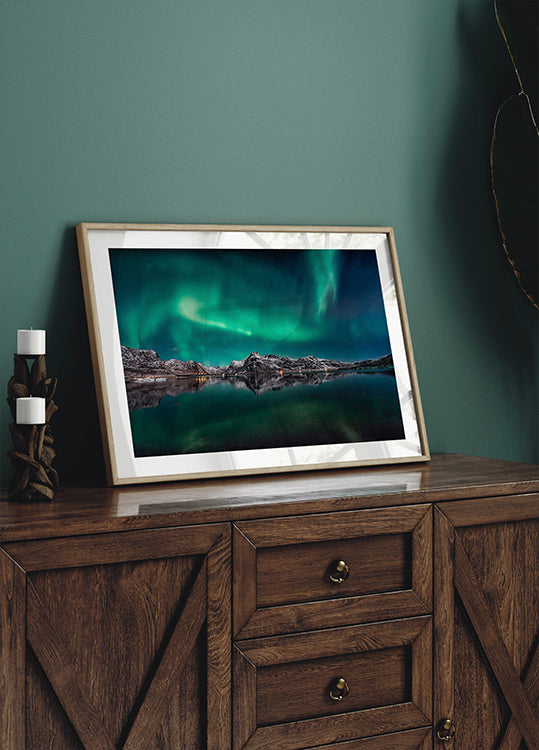 Lofoten Aurora Reflection