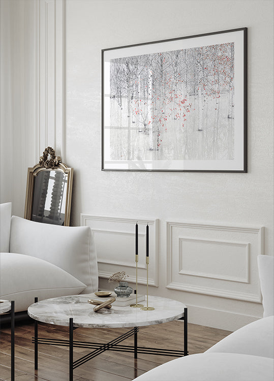 Red & white Poster