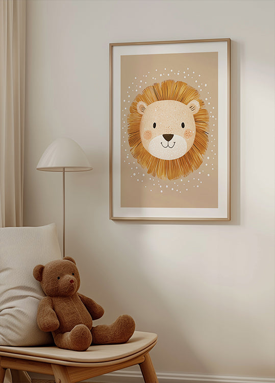 Smiling Lion Poster