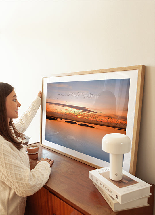 by sunset Poster