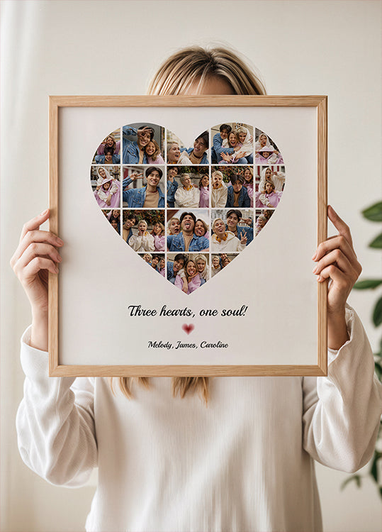 Heart Photo Collage Personal Poster