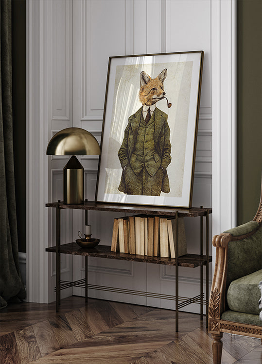 The Vintage Stylish Fox Poster