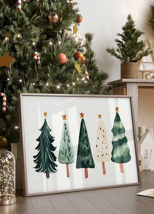 Whimsical Pines Poster