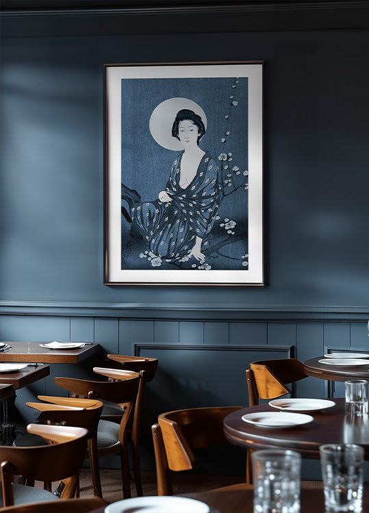 Japanese Midnight Blue Poster