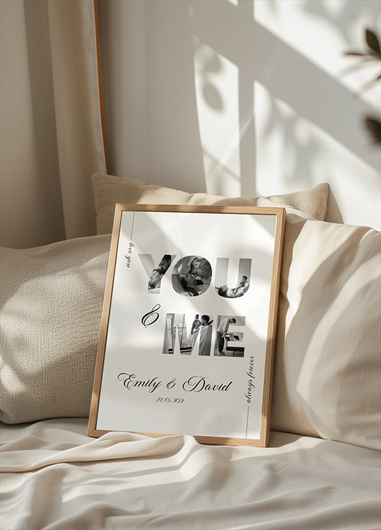 You & Me Personalized Couple Poster