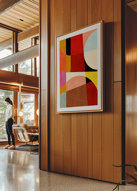 Warm Colors Bauhaus Geometry2 Poster (NEW)