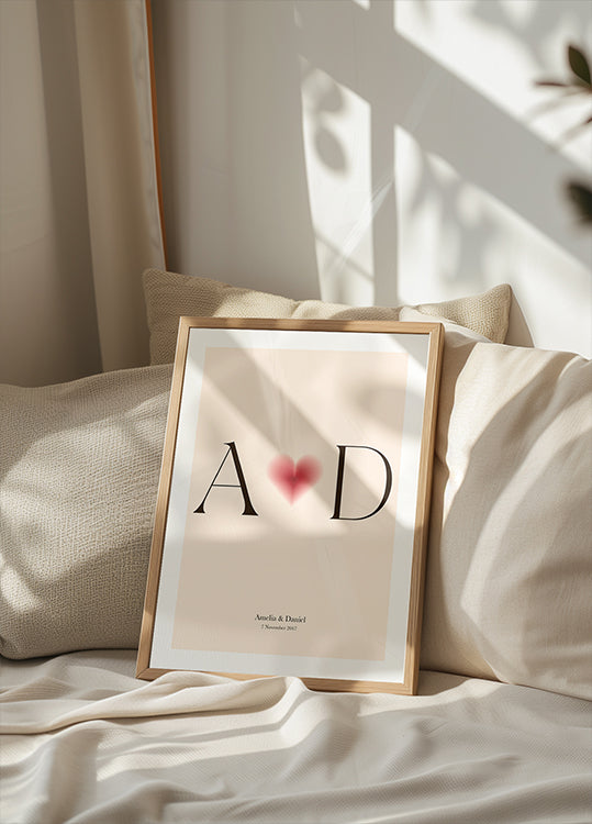 You & Me, Initials Love Poster