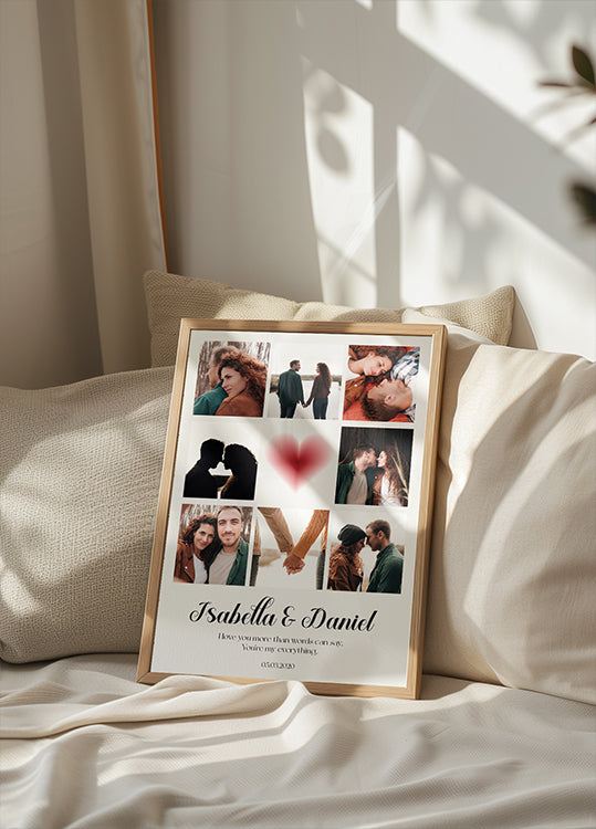 Personalized Couple Photo Collage Poster