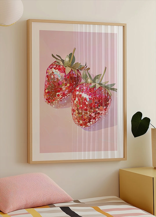 Sparkling Strawberries Poster