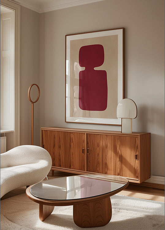 Crimson Silhouette Poster