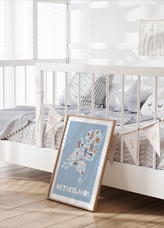 The Netherlands Illustration by Artist Carla Daly Poster