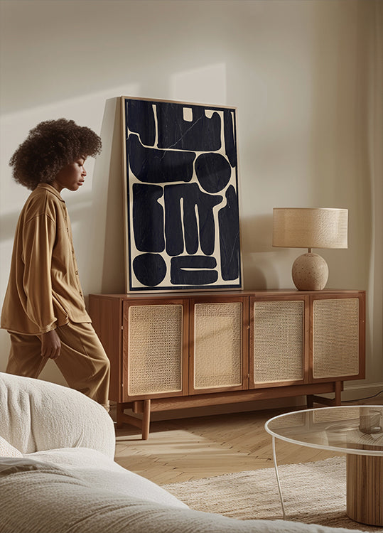 Modern Abstract Minimal Shapes 162 Poster