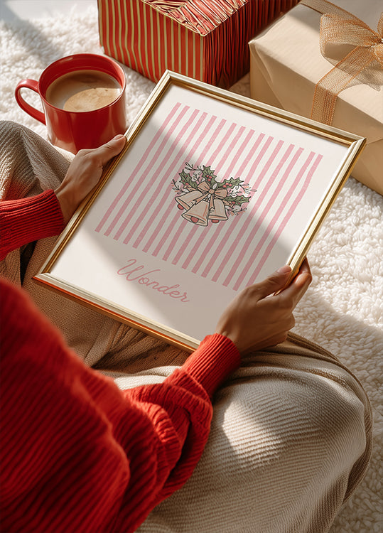 Bells Wonder - Pink Stripes Poster