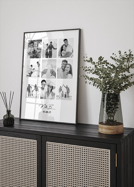 Personalized Couple Photo Collage Poster