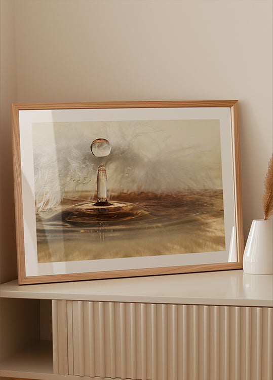 Golden featherdrops Poster