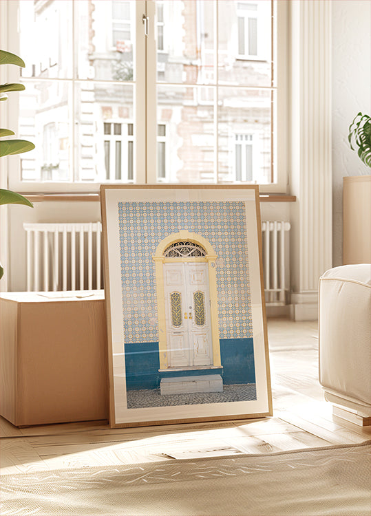 Blue and Yellow Facade Poster