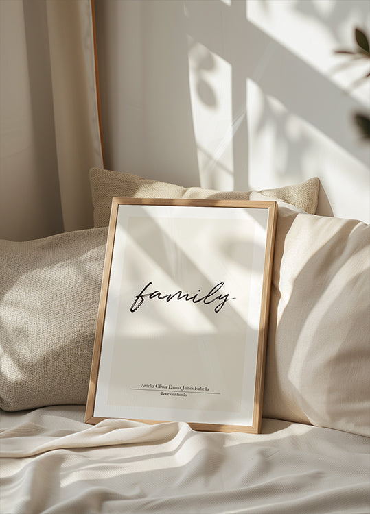 Minimalist Family Names Poster