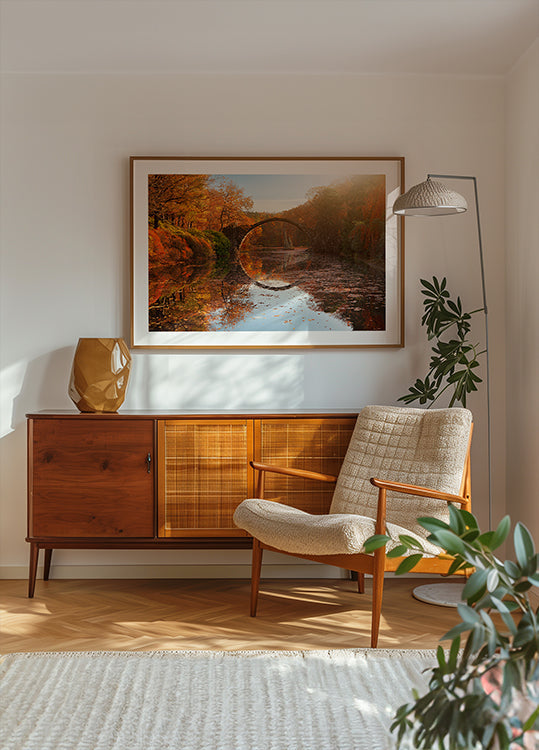 Autumn lake Poster