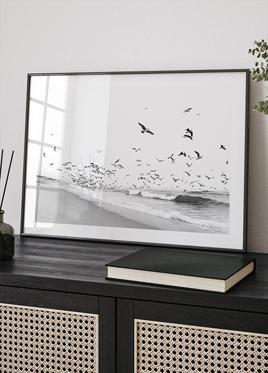 Seascape BW Poster