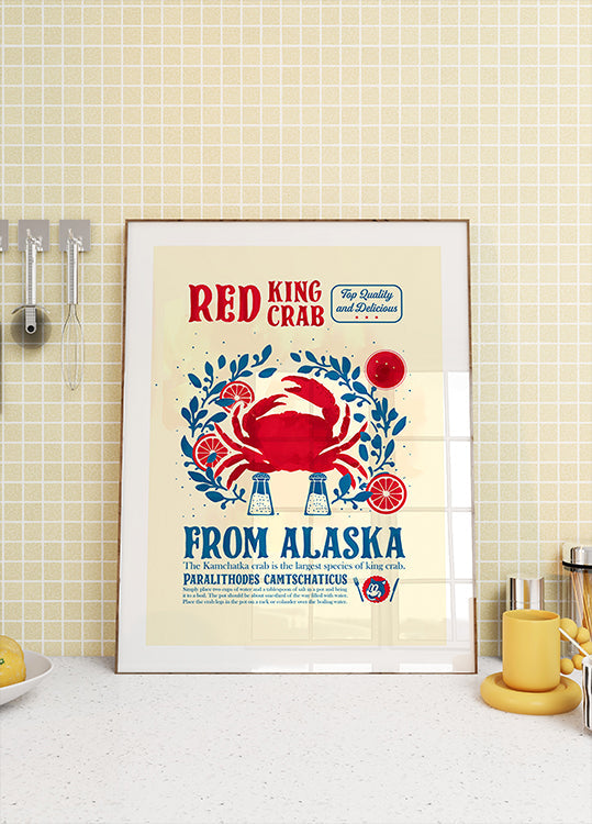 Crab kitchen print Poster