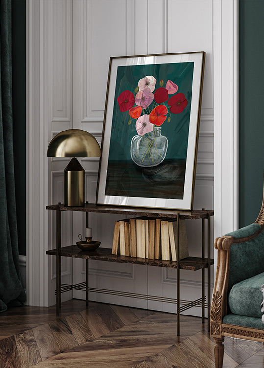 Vase with poppys