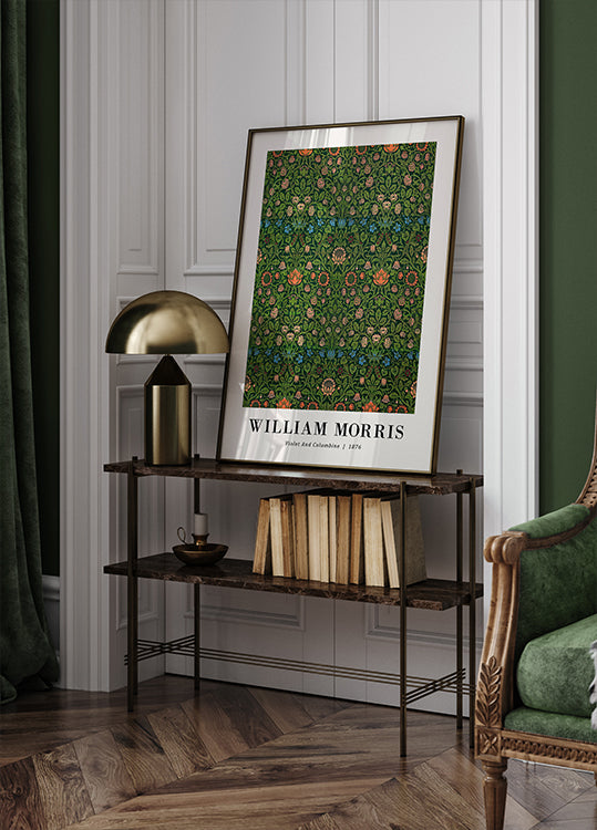 William Morris, Violet and Columbine 1876 Poster
