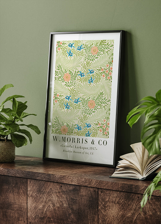 W. Morris & Co - Colorful Larkspur Poster