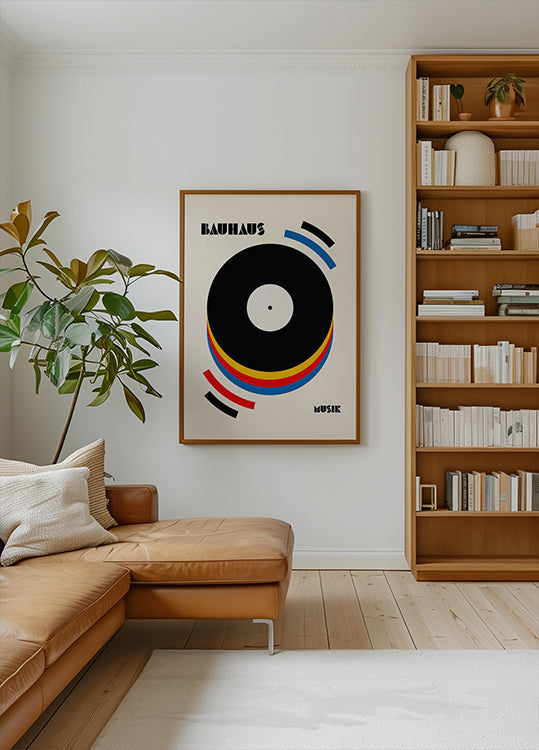 Bauhaus Musik Retro Illustration Poster