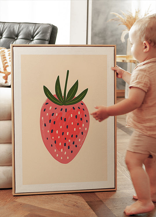 Big Happy Strawberry Poster