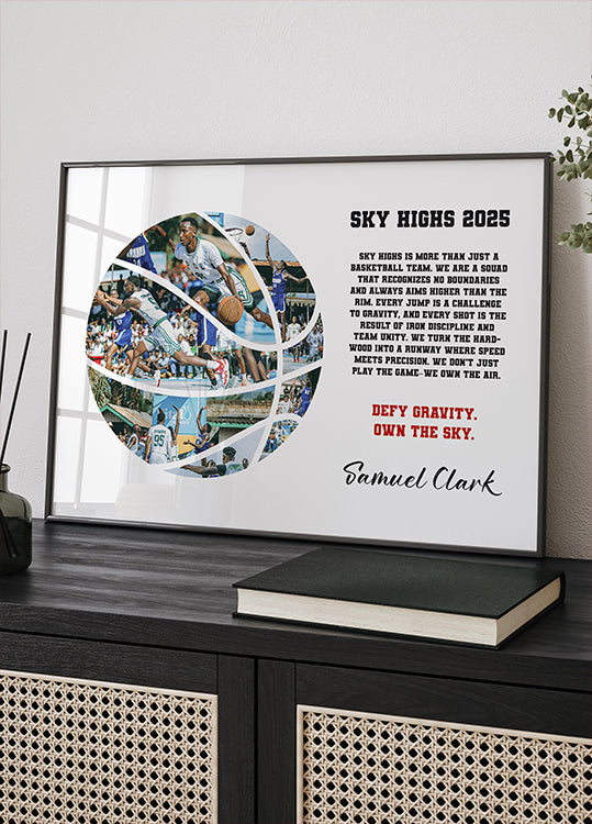 Basketball Photo Collage Personal Poster