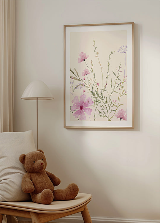 Soft Wildflowers Poster