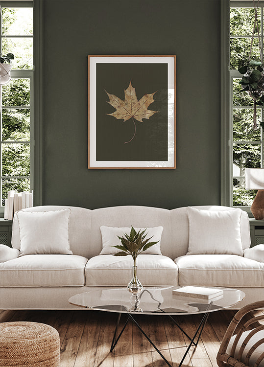 Autumn Maple Leaf Watercolor Poster