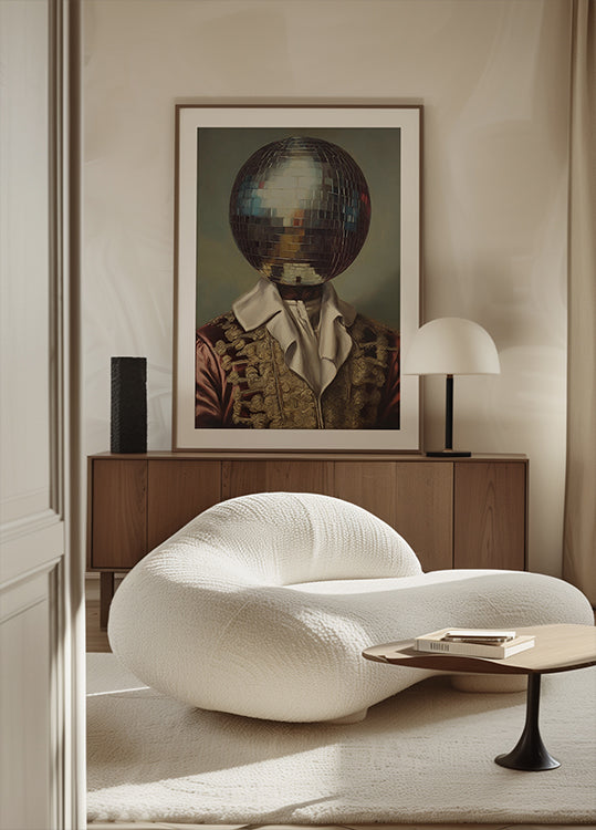 DiscoHead King  / Altered Collage Art Poster