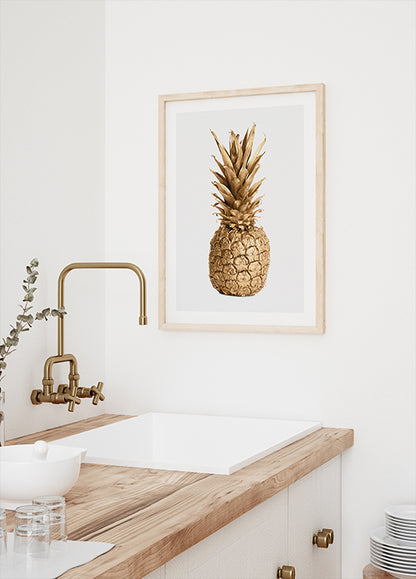 Golden Pineapple Poster