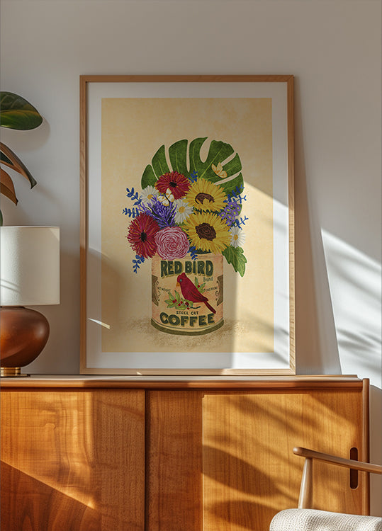 Flowers In a Vintage Coffee Can