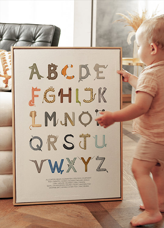 Animal Letters ABC Poster