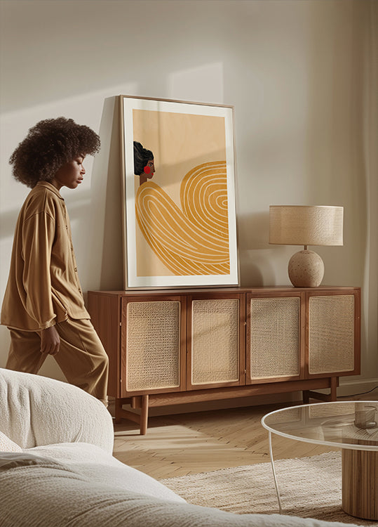 The Woman With the Yellow Stripes Poster