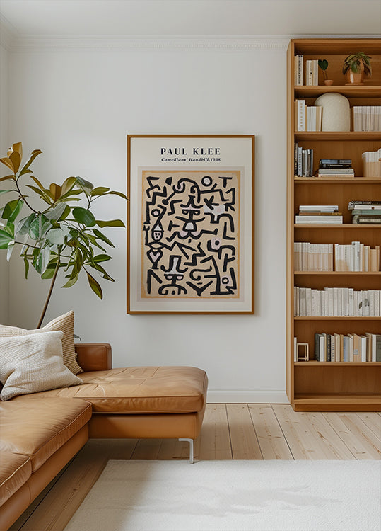 Comedians’ Handbill, abstract faces and playful forms Poster