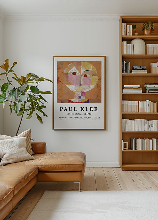 Senecio, abstract geometric face painting Poster
