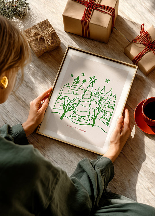 Merry christmas town Poster