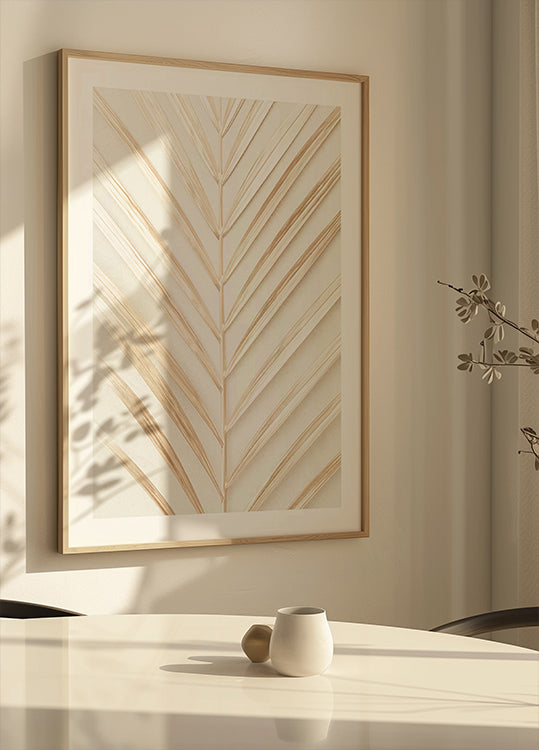 Golden Palm Leaf Poster
