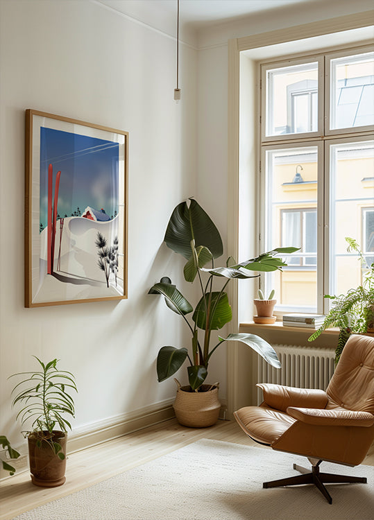 Ski landscape Poster