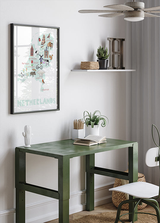 The Netherlands Illustration by Artist Carla Daly Poster