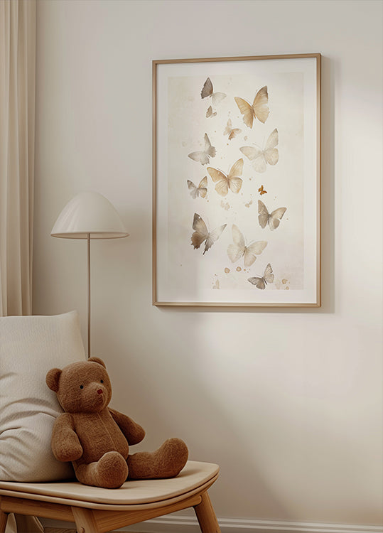 Soft Butterflies Poster