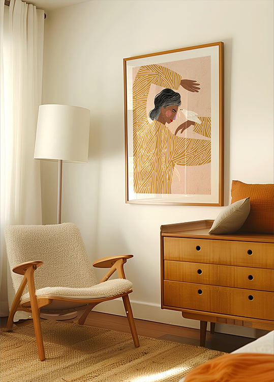 The Woman With a Bird Poster