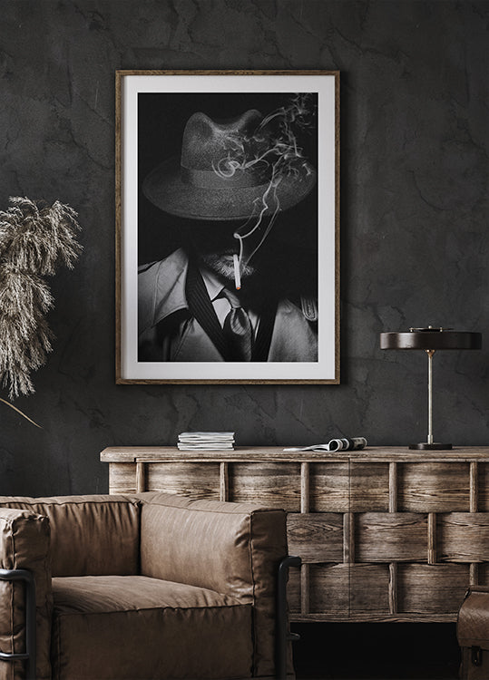 Noir Detective Smoking Poster